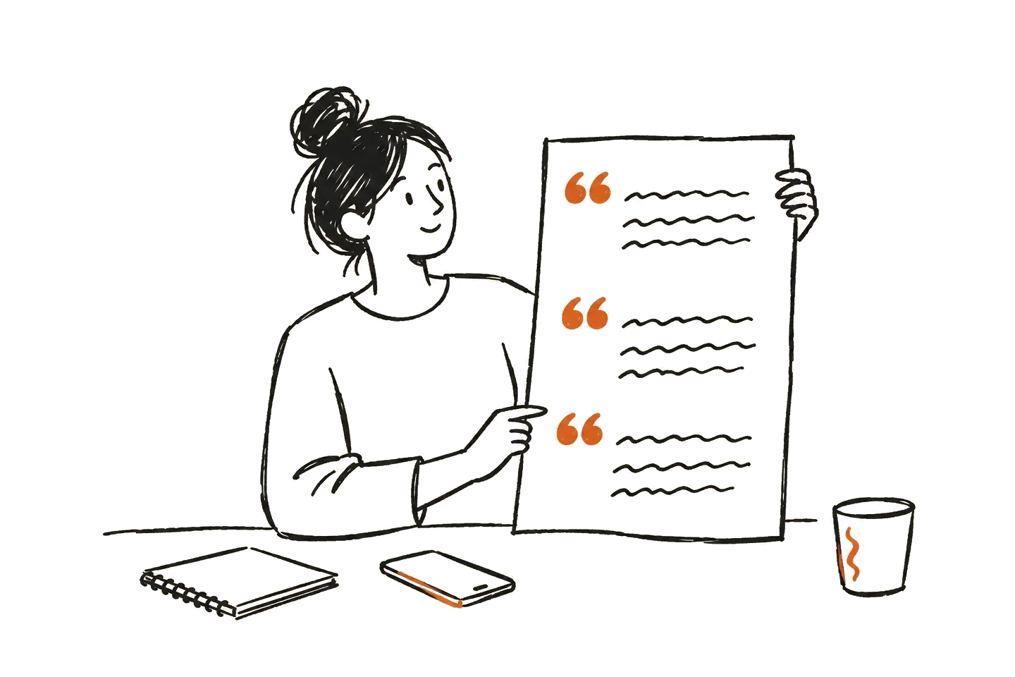 A report that groups churn reasons into themes, with supporting customer quotes.